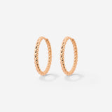 Twisted Hoops Medium Rose Gold