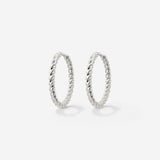 Twisted Hoops Medium Silver