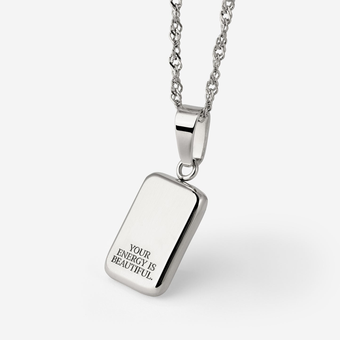 Your energy is beautiful Necklace Silver