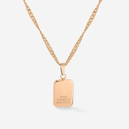 Your energy is beautiful Necklace Rose Gold