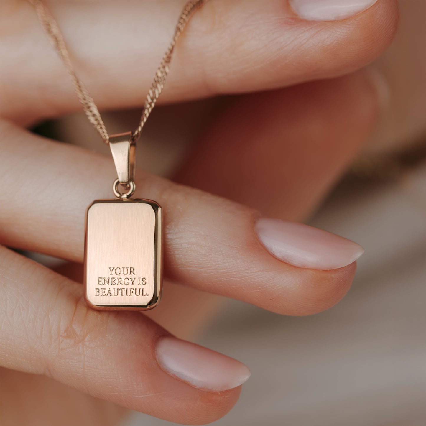 Your energy is beautiful Necklace Rose Gold
