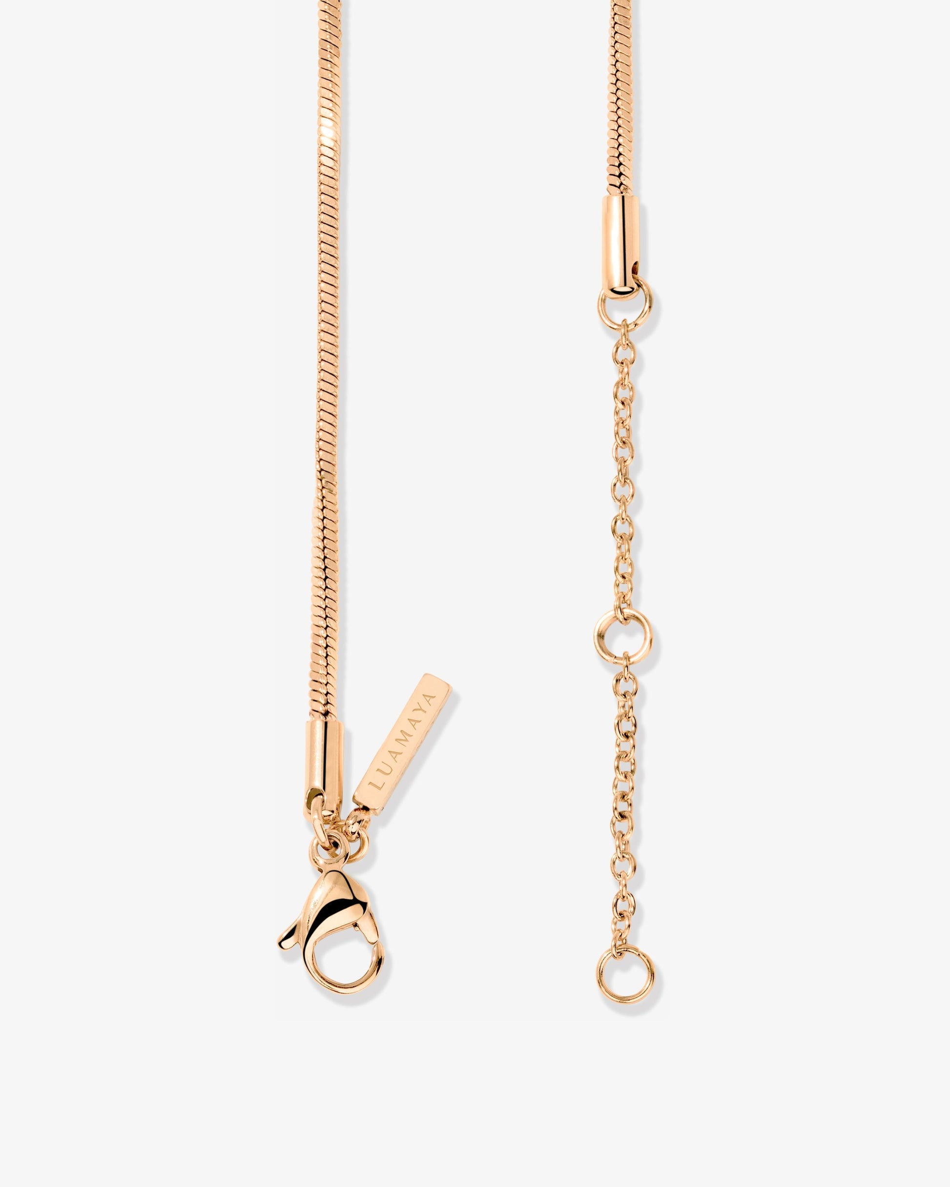 Squared Snake Chain Necklace Rose Gold