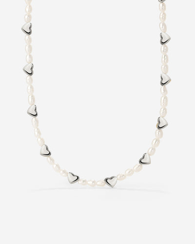 Love Pearls Necklace Silver