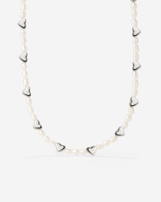 Love Pearls Necklace Silver