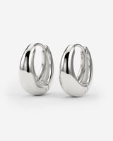 Gilded Curve Hoops Silver
