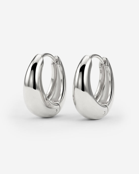 Gilded Curve Hoops Silver