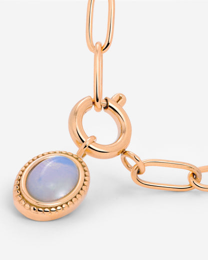 Opaline Oval Links Necklace Set Rose Gold