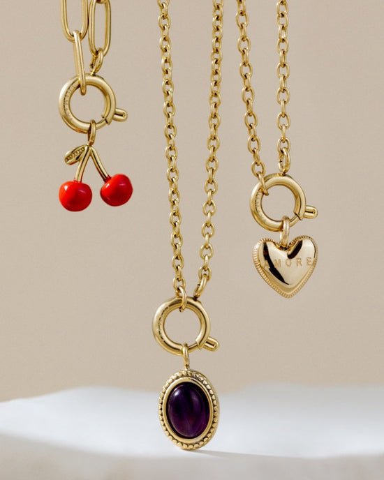 Classic Chain Charm Necklace Set