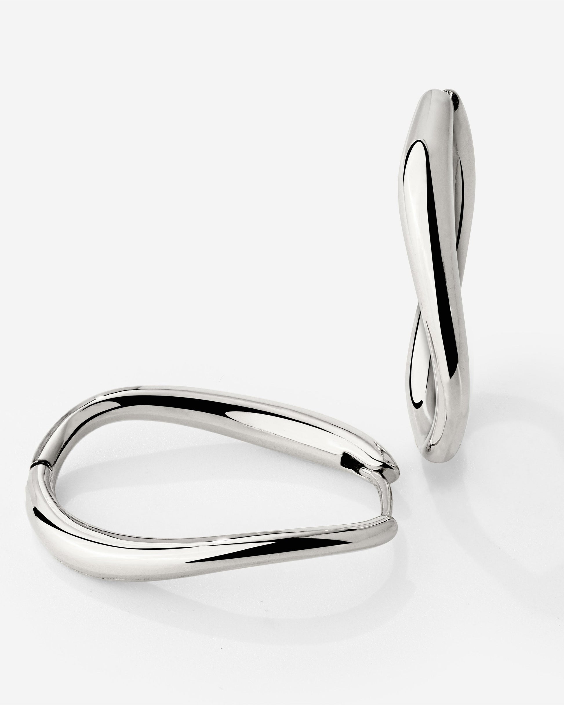 Timeless Oval Hoops Silver