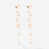 Blush Pearl Fall Earrings Rose Gold