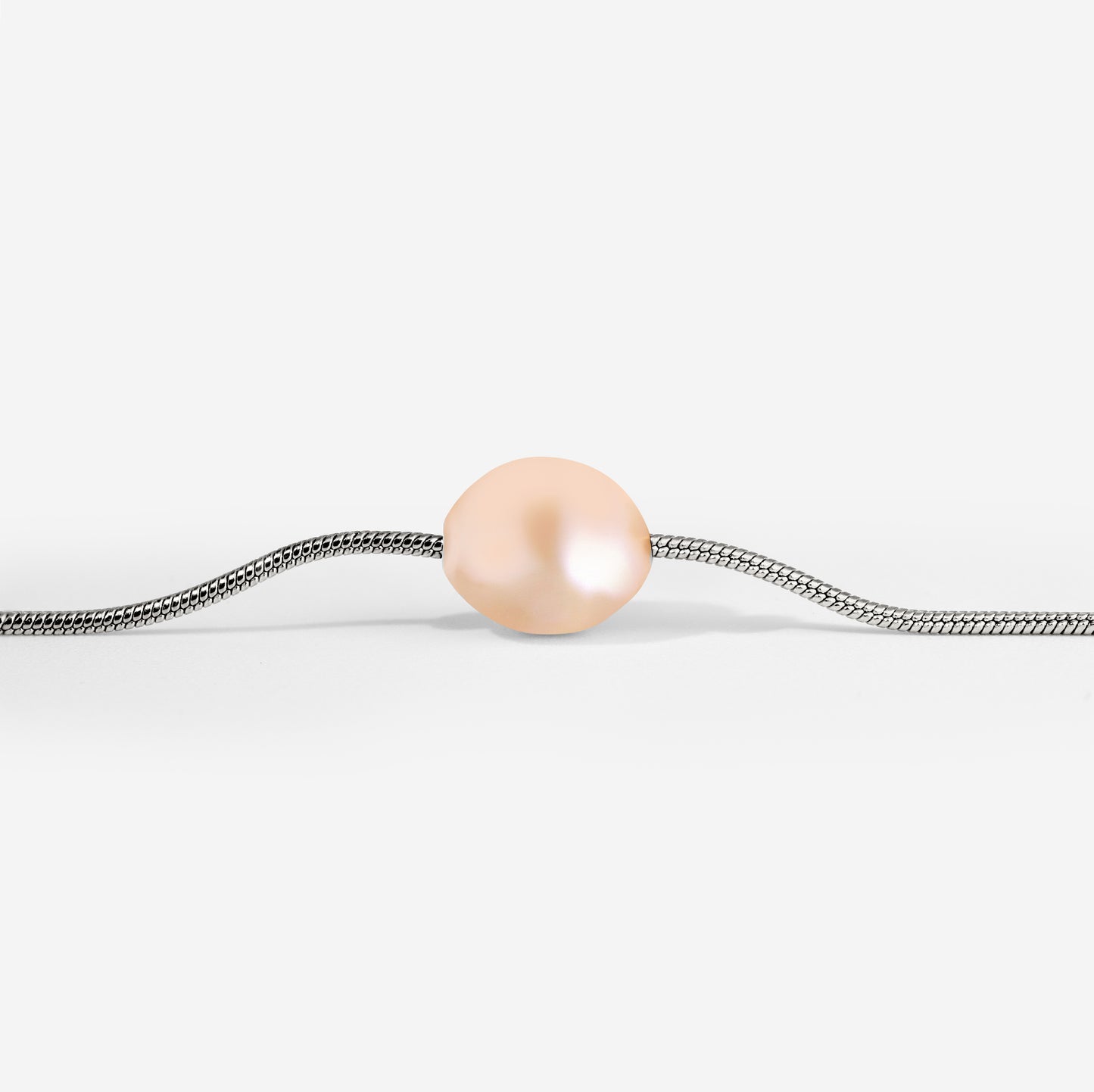 Blush Pearl Choker Silver
