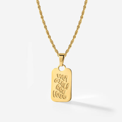 Hot girls are loud Necklace Gold