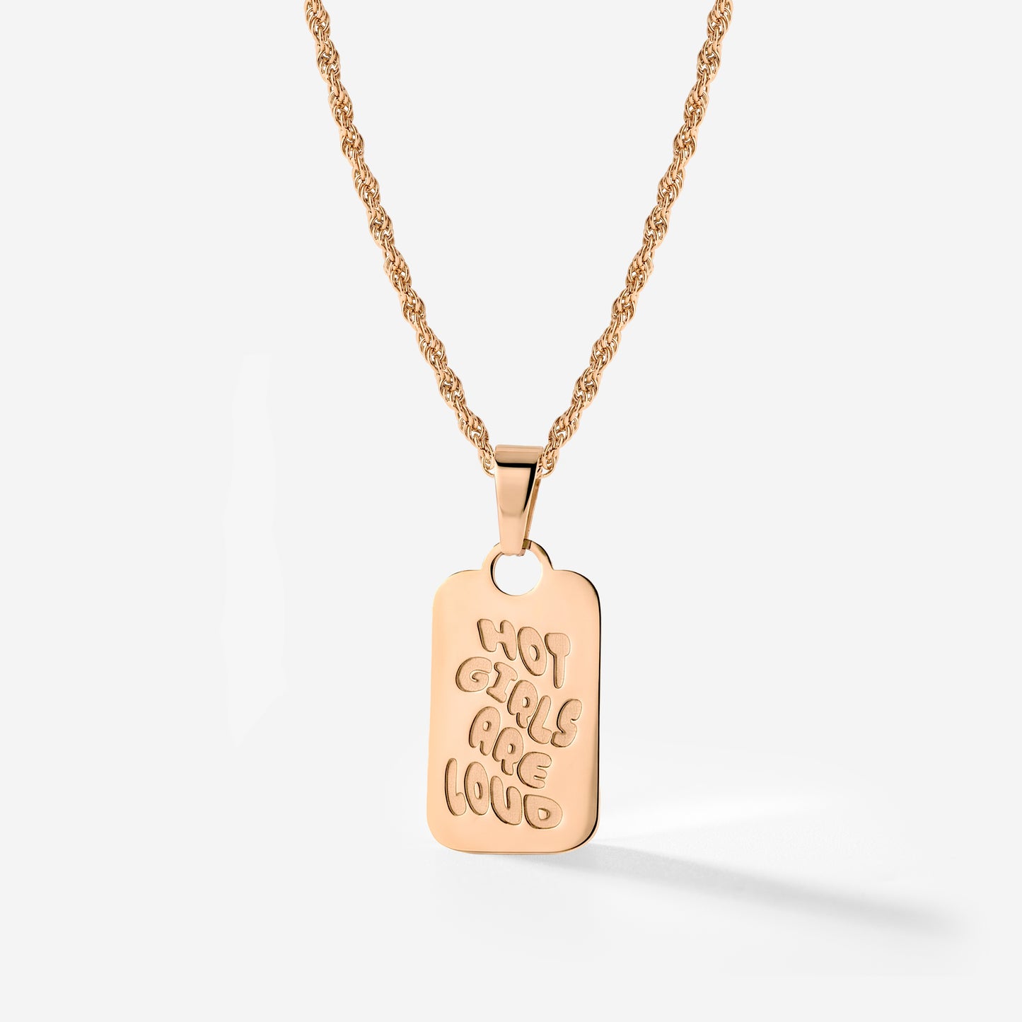 Hot girls are loud Necklace Rose Gold