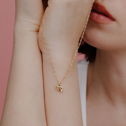 Virgo Bubble Necklace Rose Gold