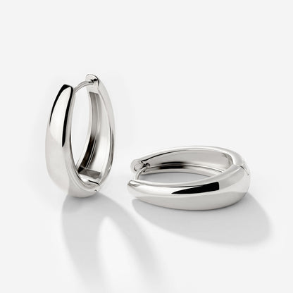 Seeker Hoops Medium Silver