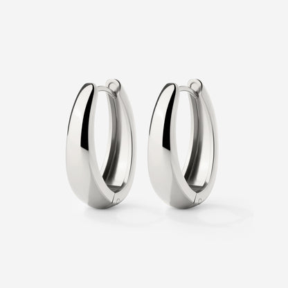 Seeker Hoops Medium Silver