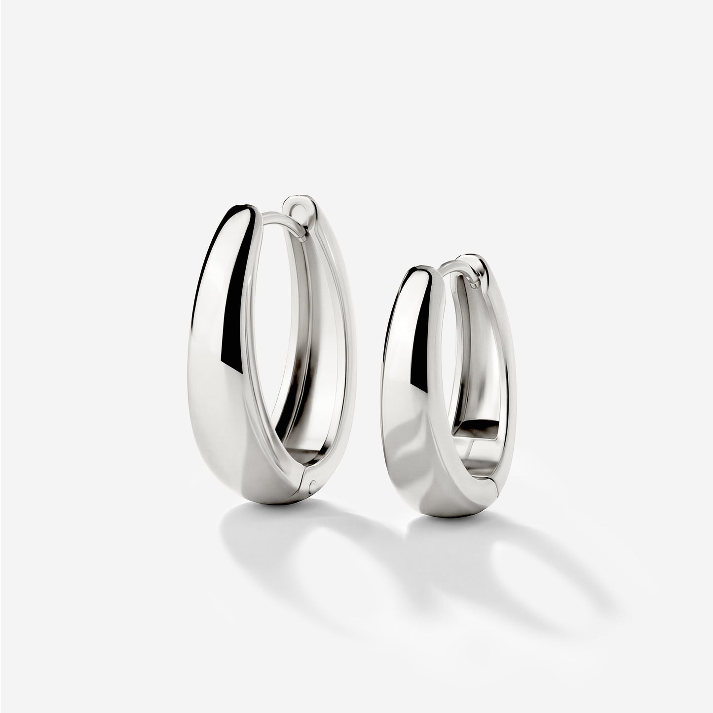 Seeker Hoops Medium Silver