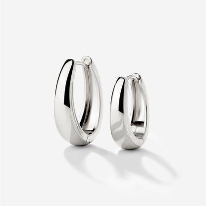 Seeker Hoops Medium Silver