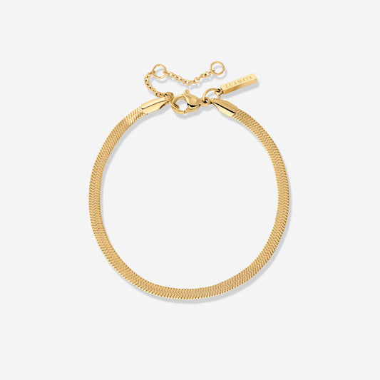 FREE Slim Herringbone Bracelet Gold