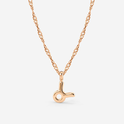 Taurus Bubble Necklace Rose Gold
