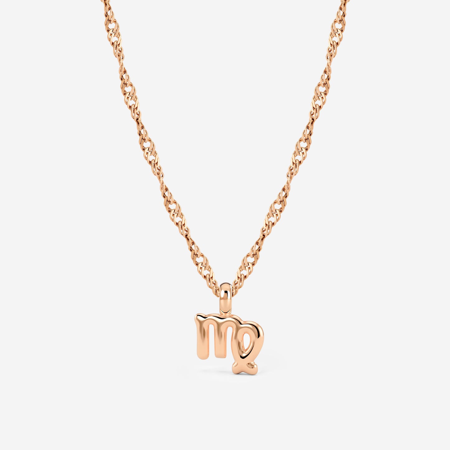 Virgo Bubble Necklace Rose Gold