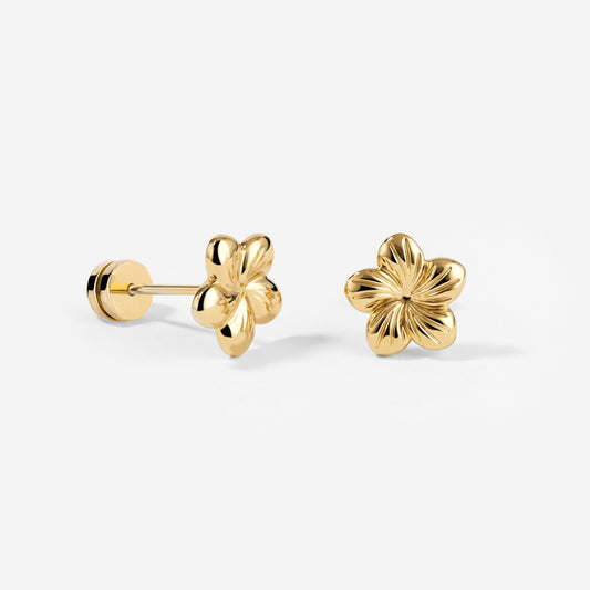 Floral Glow Studs Gold
