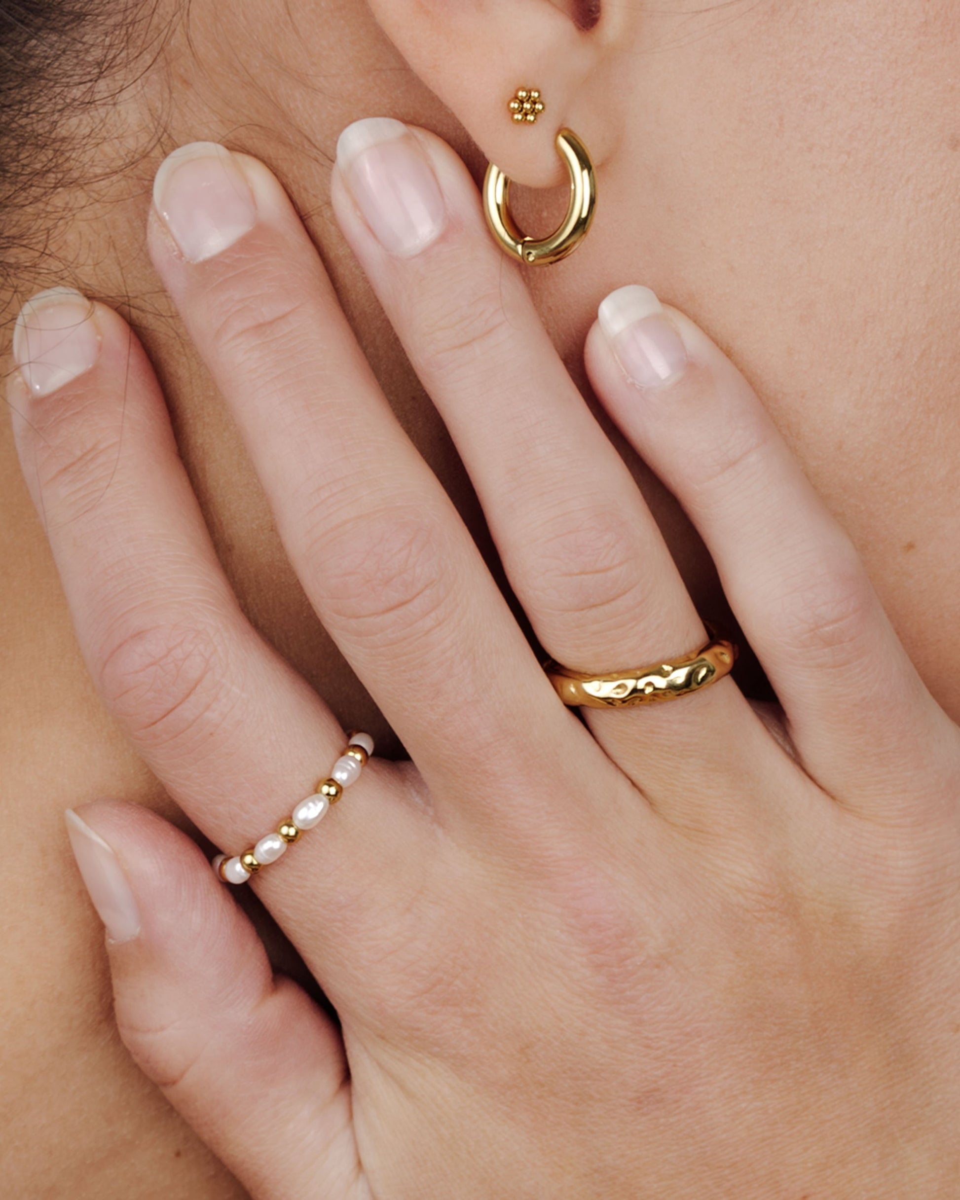 Pearl'n'Beads Ring Gold