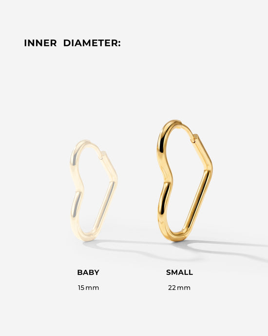 Heartily Hoops Small Gold