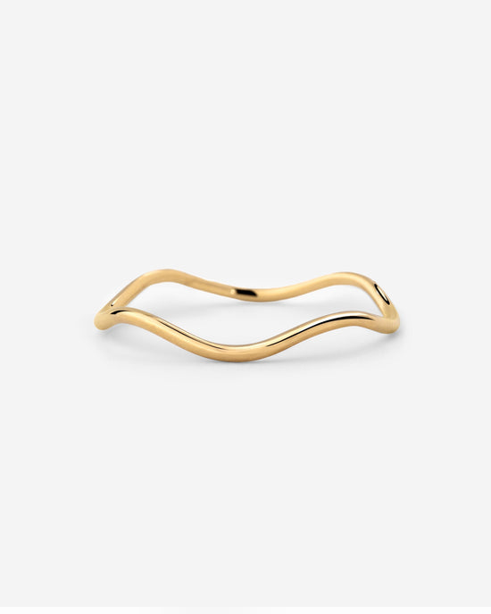 Slim Wave Ring Gold