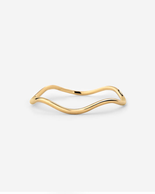 Slim Wave Ring gold