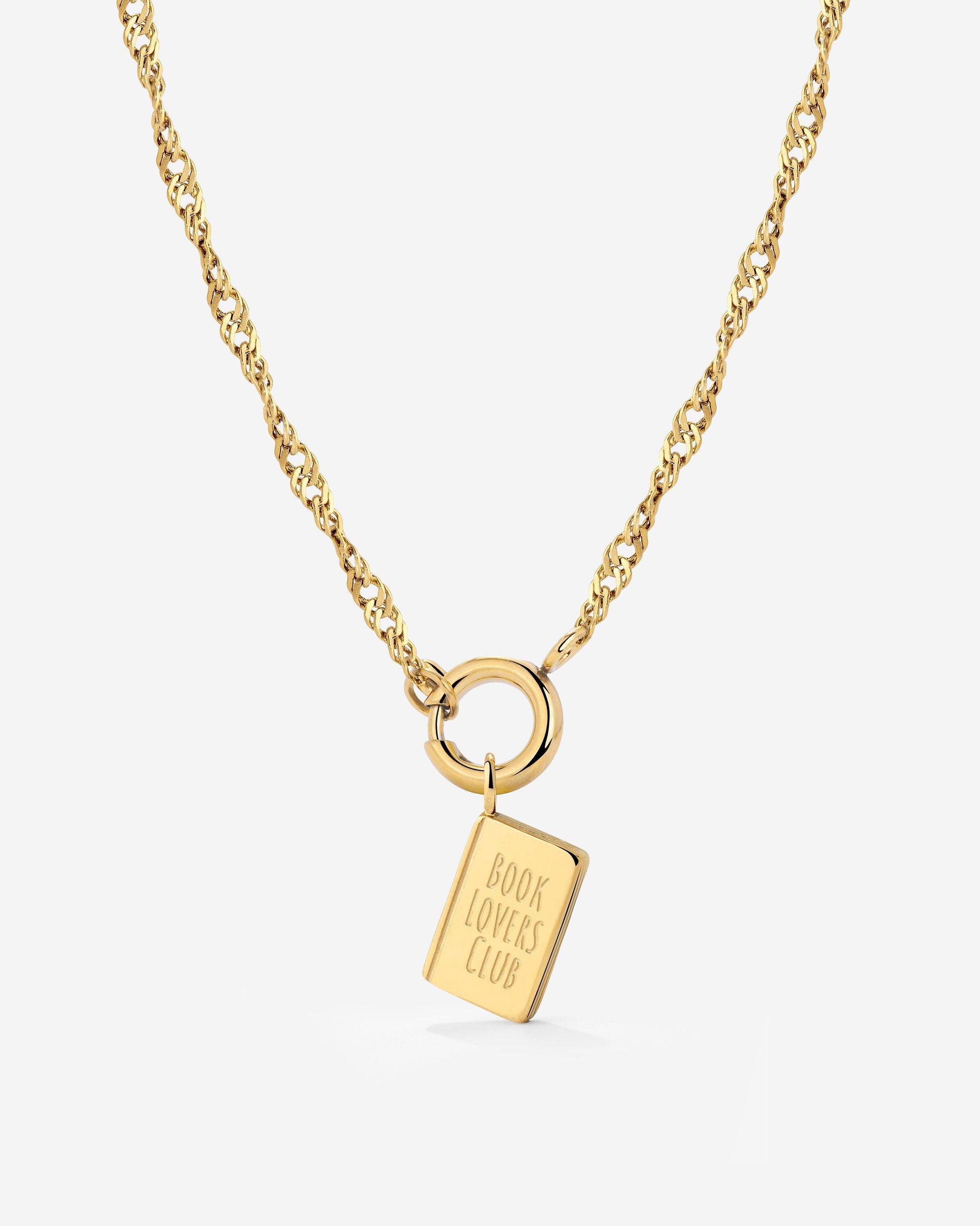 Book Lovers Club Singapore Chain Necklace Set gold