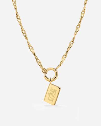Book Lovers Club Singapore Chain Necklace Set gold
