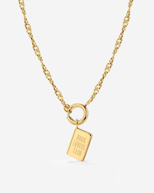 Book Lovers Club Singapore Chain Necklace Set gold
