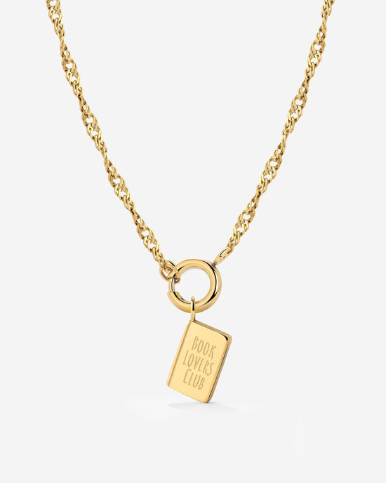Book Lovers Club Singapore Chain Necklace Set gold