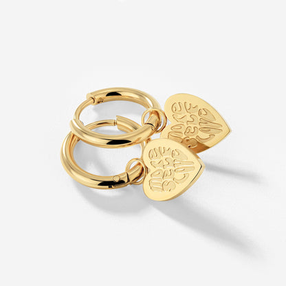 More Self-Love Hoop Set Small Gold