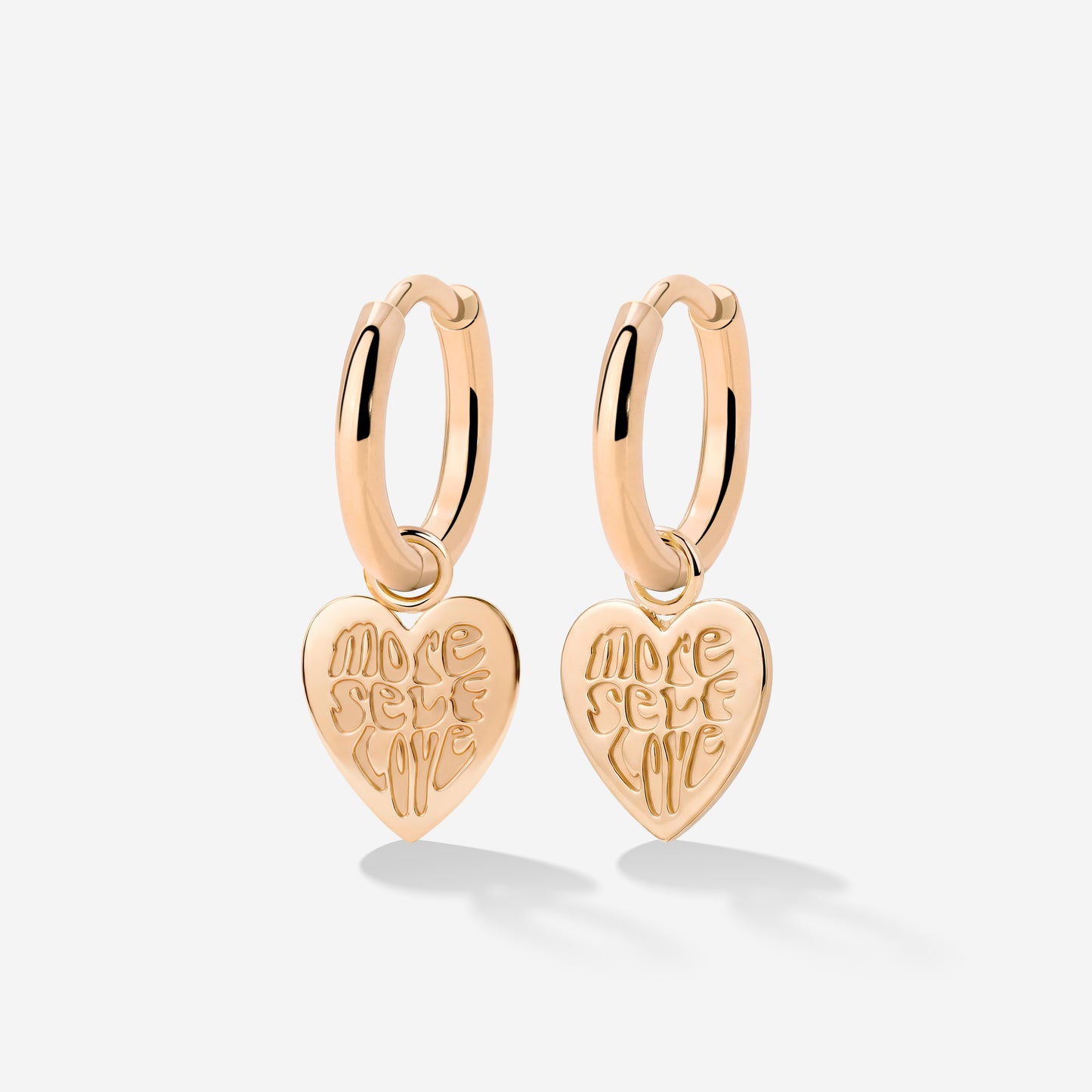 More Self-Love Hoop Set Small Rose Gold