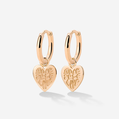 More Self-Love Hoop Set Small Rose Gold