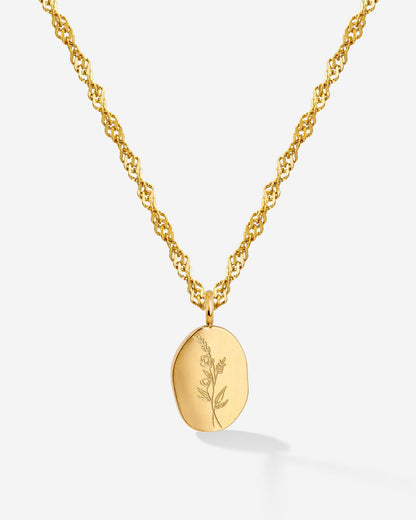 Bouquet Coin Necklace gold