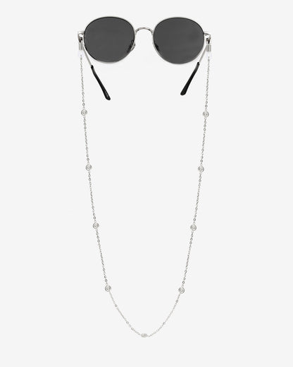 Swirl'n Sunglasses Chain Silver
