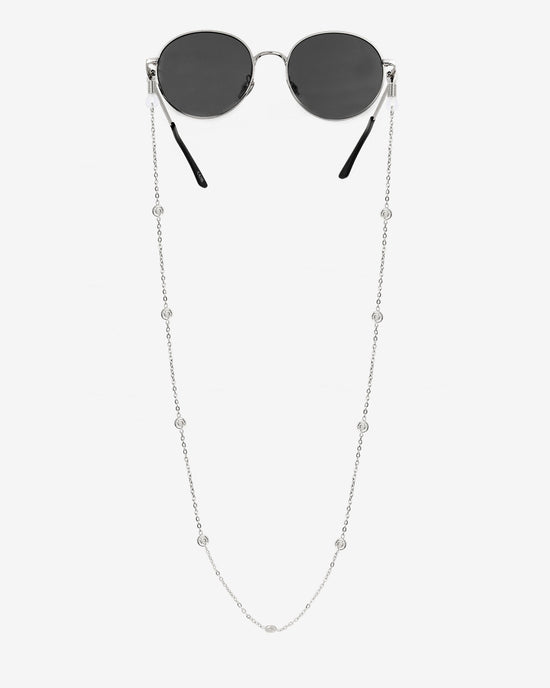 Swirl'n Sunglasses Chain Silver