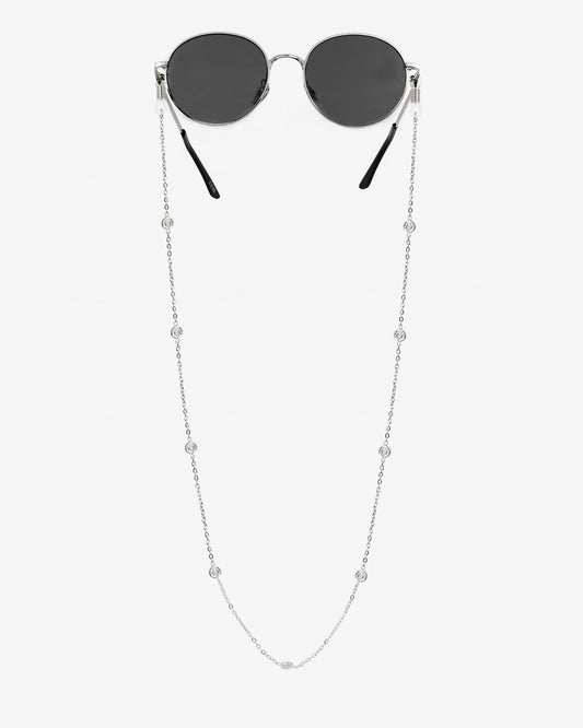 Swirl'n Sunglasses Chain Silver