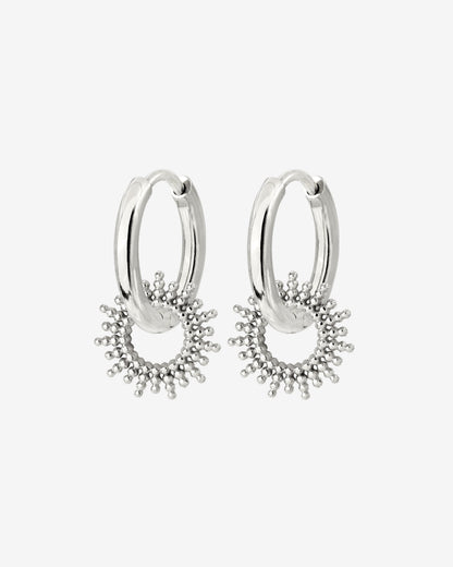 Sunny Hoop Set Small Silver