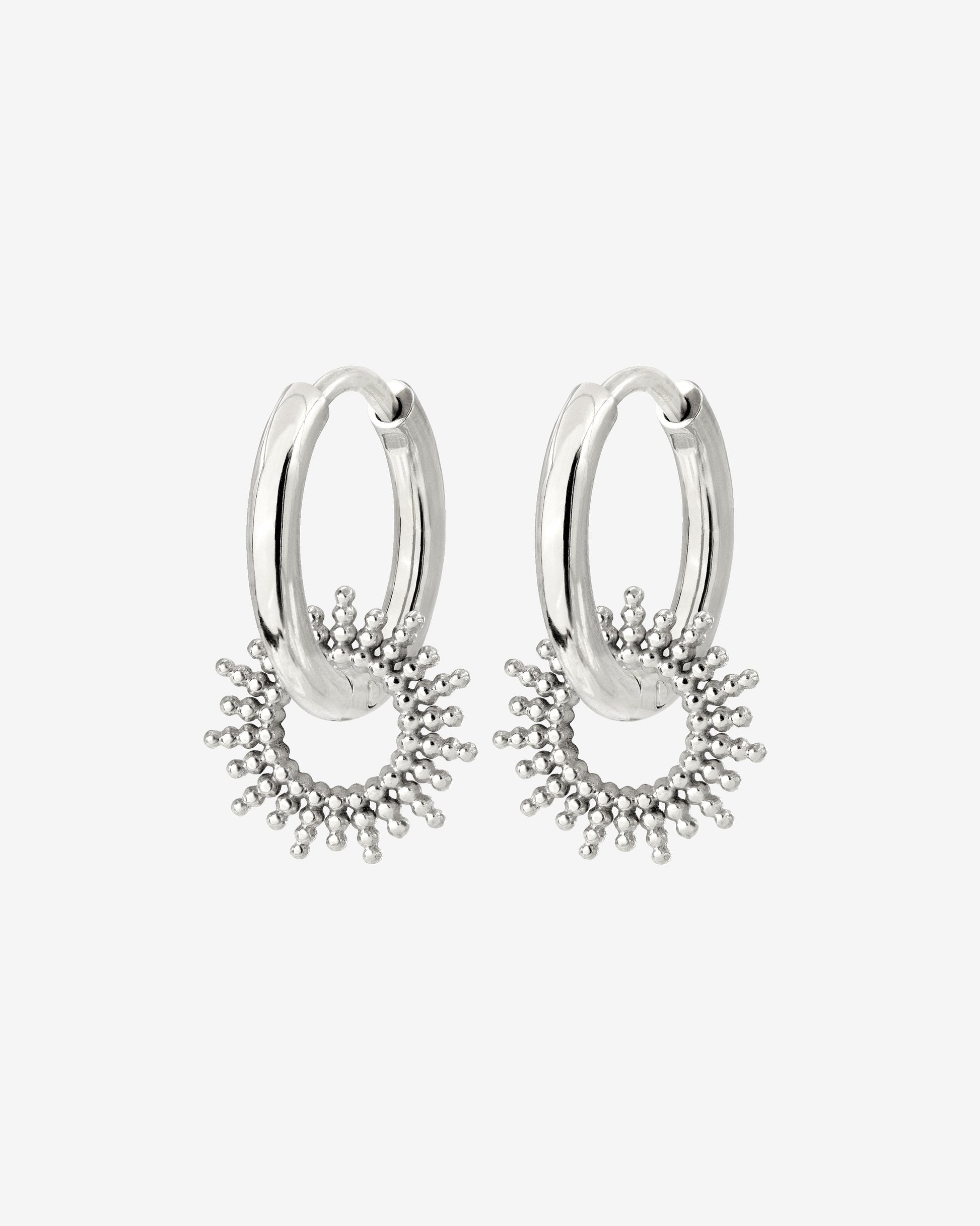 Sunny Hoop Set Small Silver