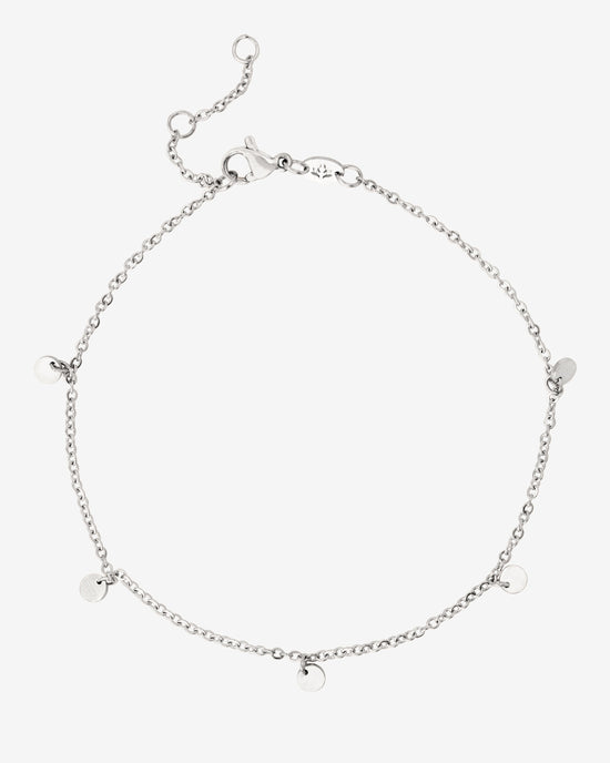 Tiny Coin Anklet Silver