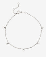Tiny Coin Anklet Silver