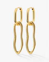 Blending Shapes Oval Hoop Set Baby Gold