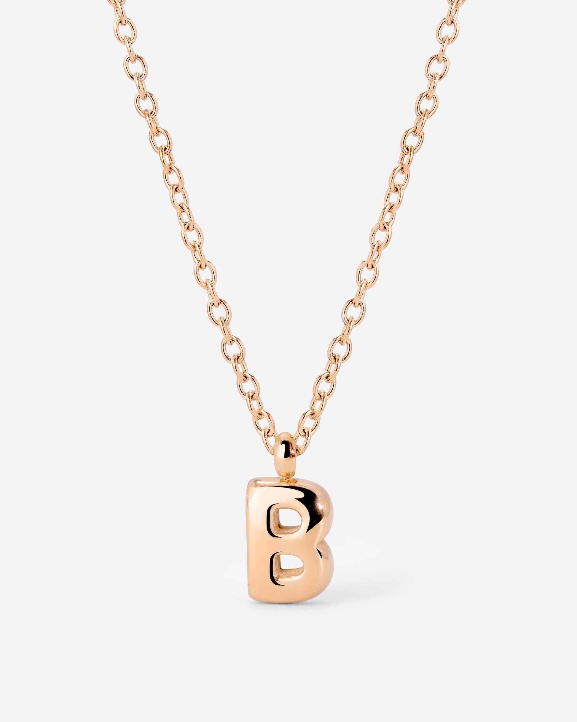 Bubble Letter Necklace Rose Gold