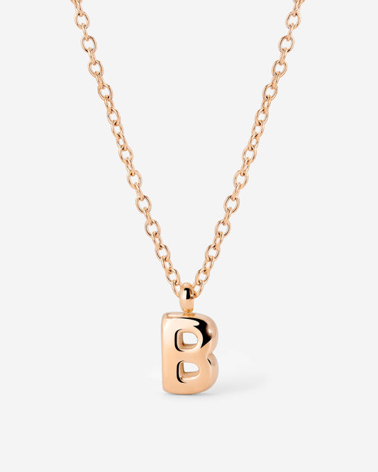 Bubble Letter Necklace Rose Gold