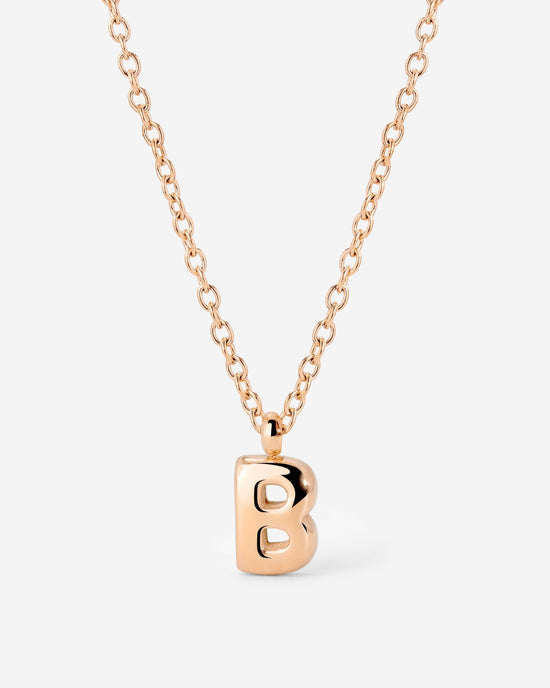 Bubble Letter Necklace Rose Gold