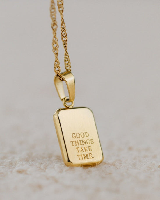 Good things take time Necklace gold